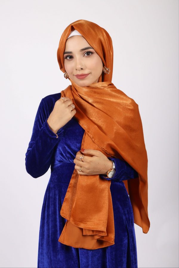 Sunlight Copper Velvet Chiffon Hijab