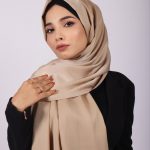 Vintage Gold Turkish Satin Hijab Image