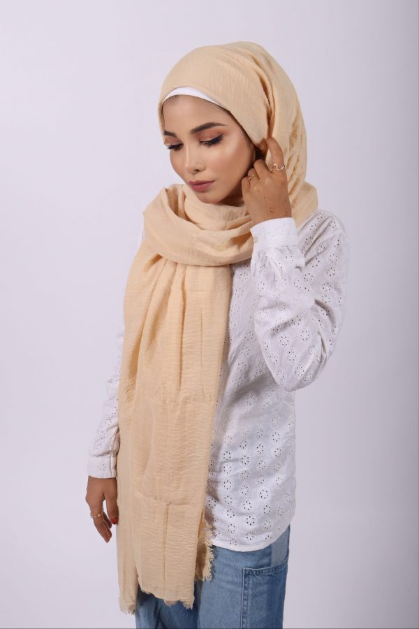 Cashew Crinkled Viscose Hijab