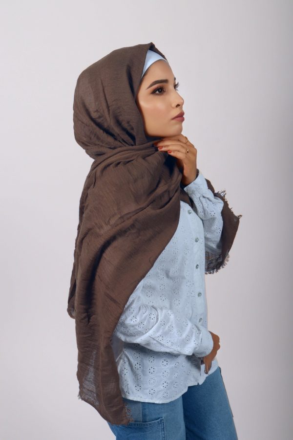 Walnut Crinkled Viscose Hijab