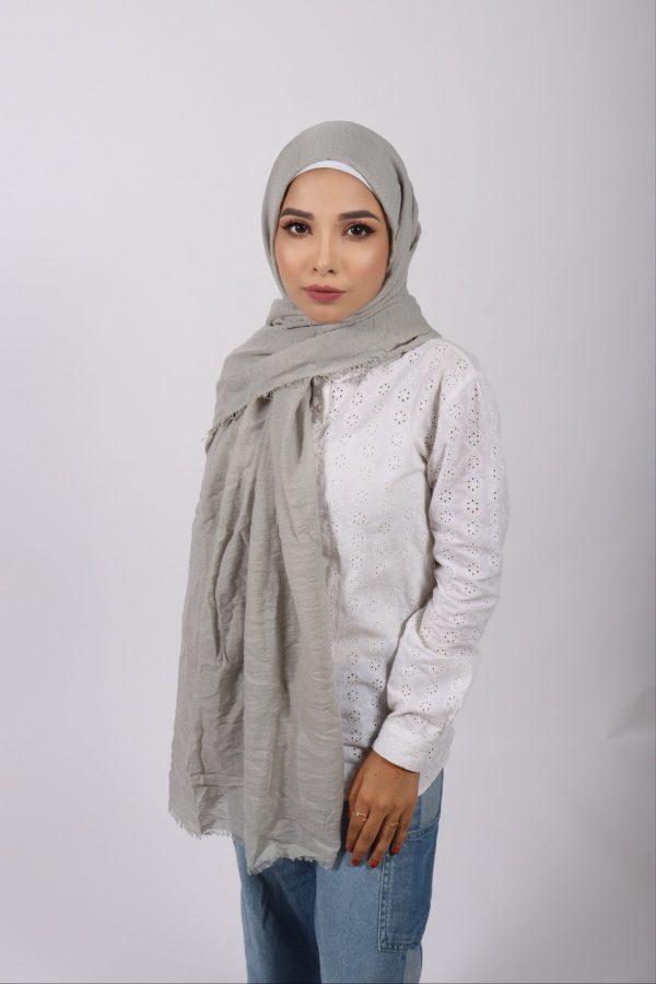 Ash Crinkled Viscose Hijab
