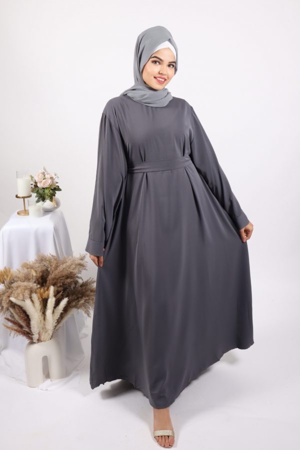Eve Classic Abaya Dress - Grey