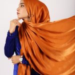 Sunlight Copper Velvet Chiffon Hijab Image