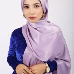 Orchid Velvet Chiffon Hijab Image