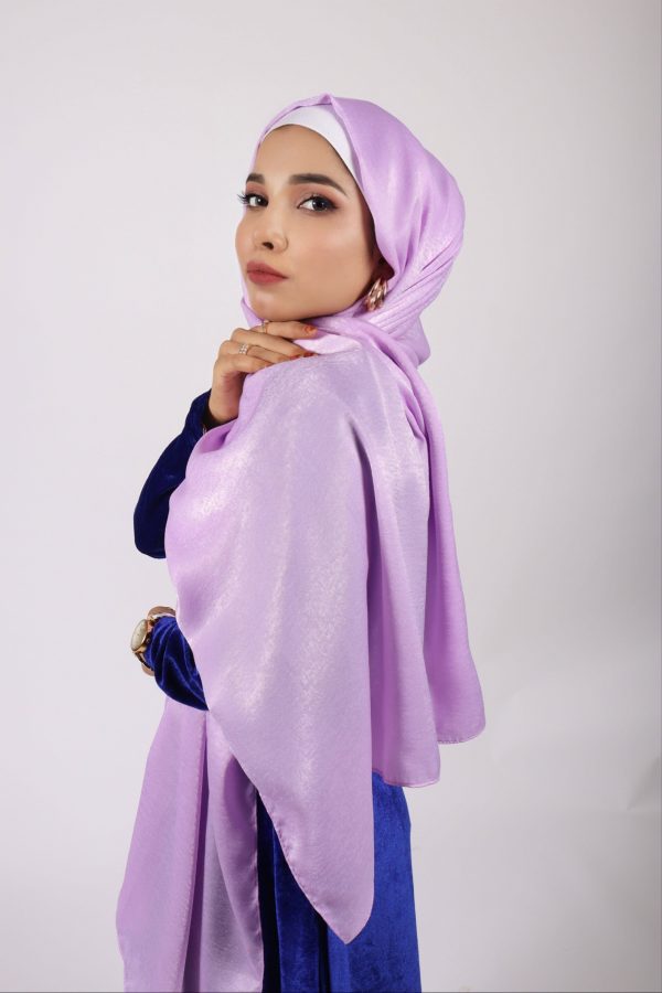 Lavender Velvet Chiffon Hijab