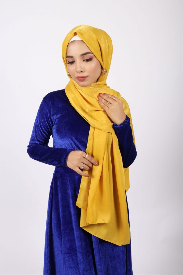 Gold Velvet Chiffon Hijab