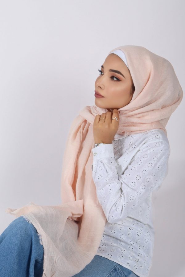 Baby Peach Crinkled Viscose Hijab