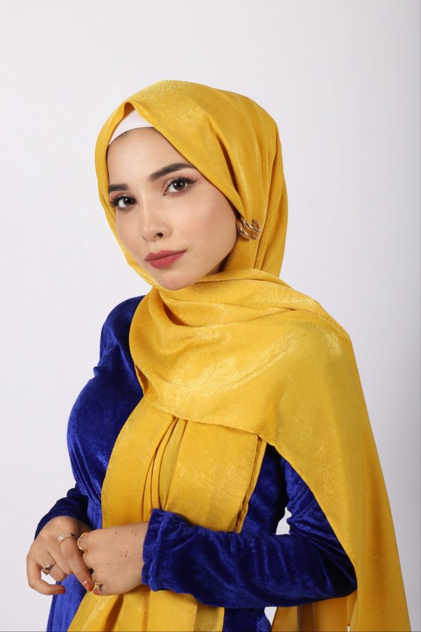 Gold Velvet Chiffon Hijab