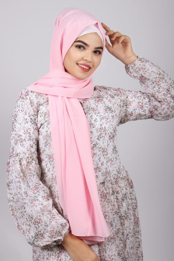 Baby Rose Bubble Chiffon Hijab