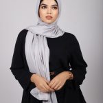 Ash Bamboo jersey Hijab Image