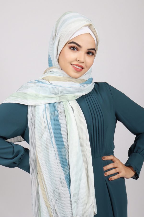 Stella Pleated Printed Hijab