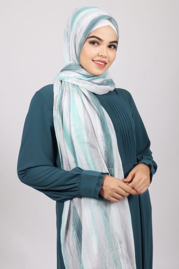 Rae Pleated Printed Hijab