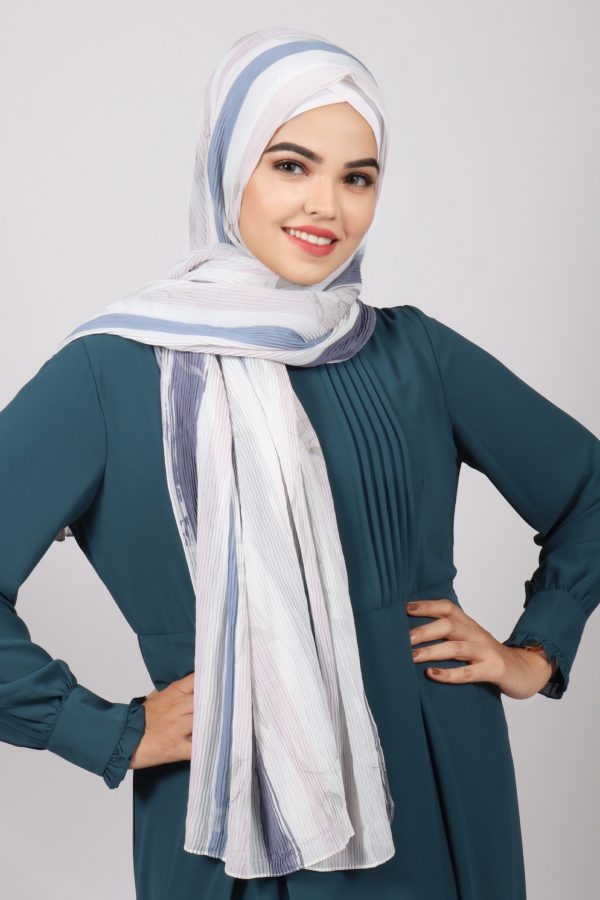 Waverly Pleated Printed Hijab