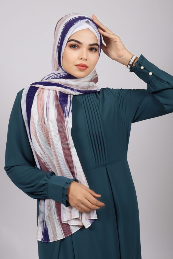 Zenovia Pleated Printed Hijab