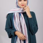 Violette Pleated Printed Hijab Image