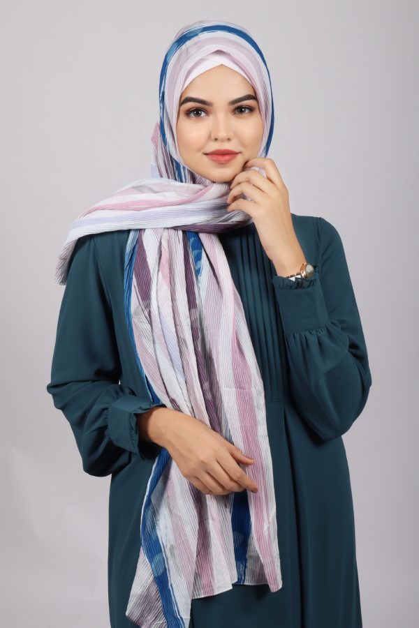 Violette Pleated Printed Hijab