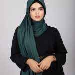 Timeless Teal Bamboo Jersey Hijab Image