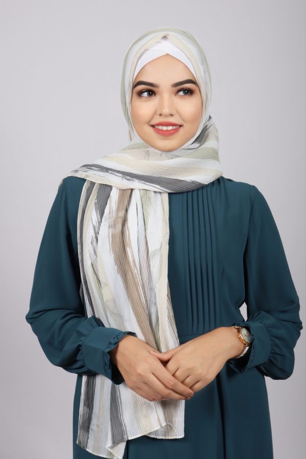 Oriana Pleated Printed Hijab