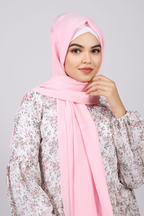 Baby Rose Bubble Chiffon Hijab