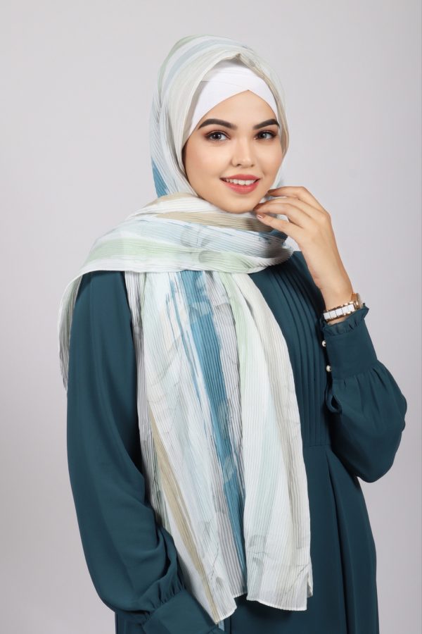 Stella Pleated Printed Hijab