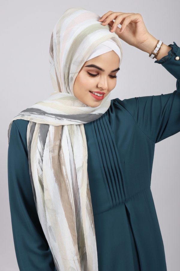 Oriana Pleated Printed Hijab