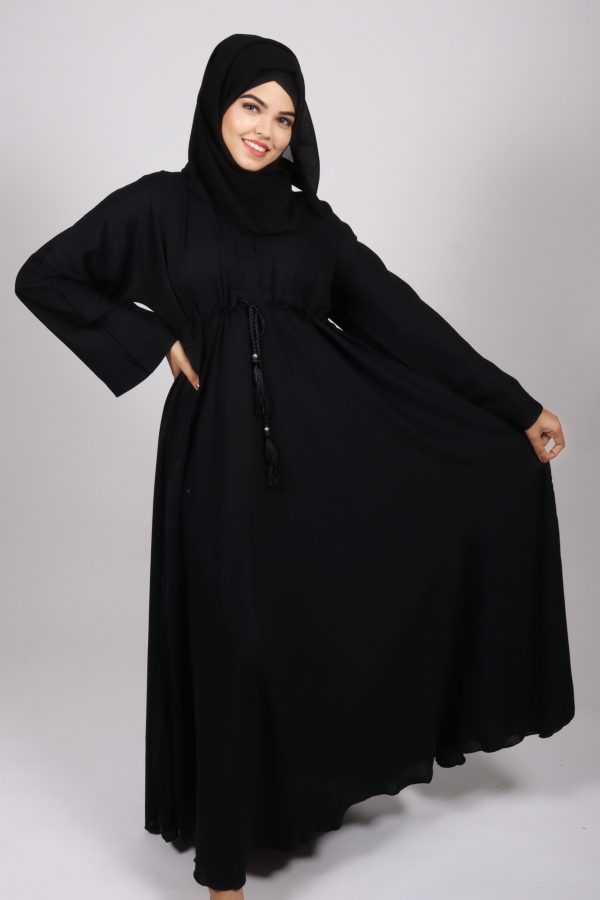 Amaira Flared Emirati Abaya - Black