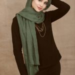 Avocado Crinkled Cotton Hijab Image