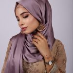 Royal Purple Muna Satin Hijab Image