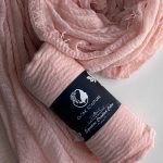 Baby Pink Crinkled Cotton Hijab Image
