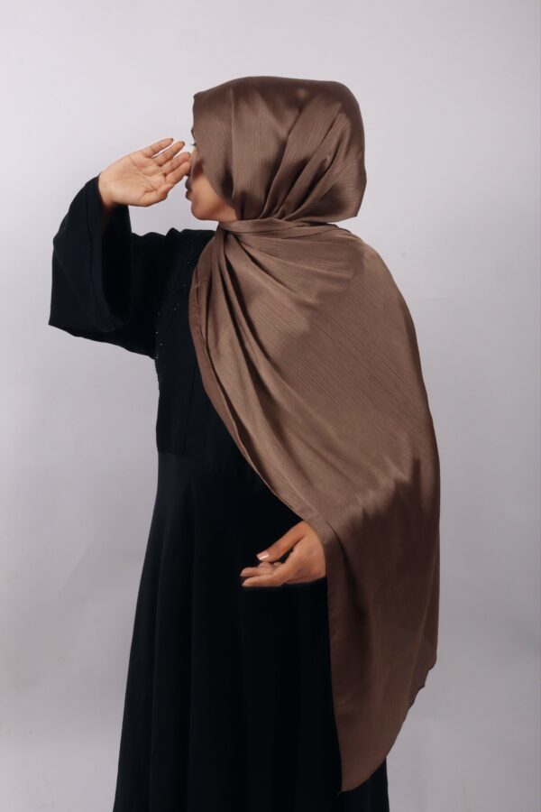 Chocolate Gold Muna Satin Hijab