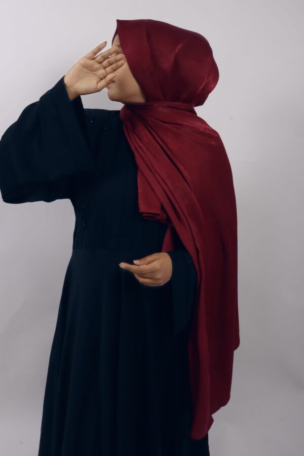 Red Rose Velvet Chiffon Hijab