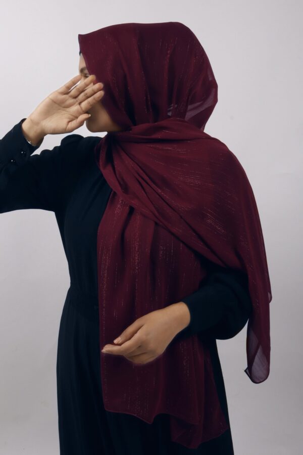 Raspberry Shimmer Chiffon Hijab