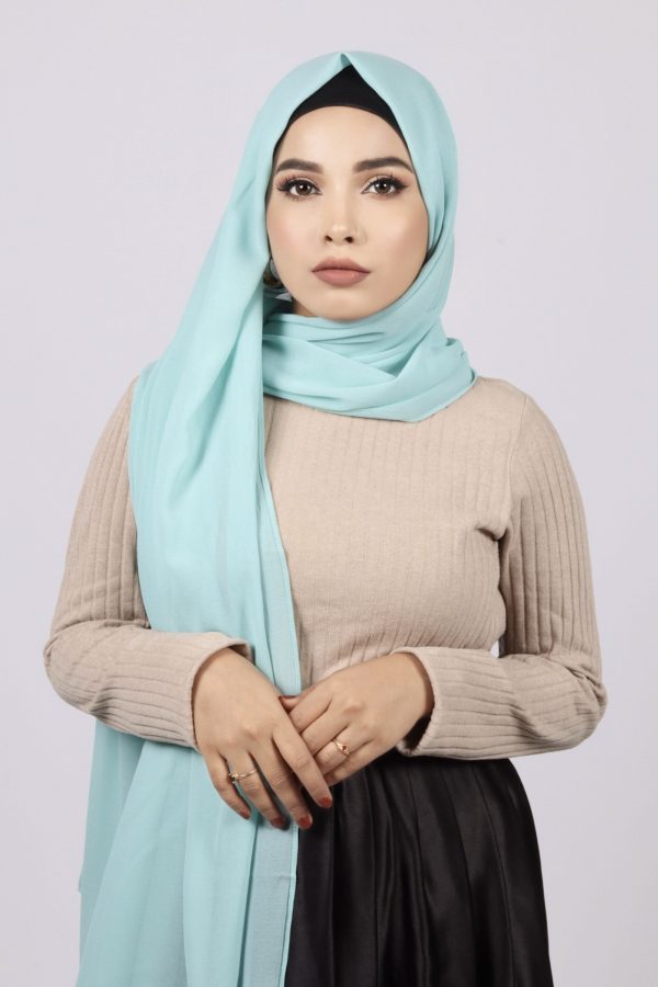 Aqua Green Premium Chiffon Hijab