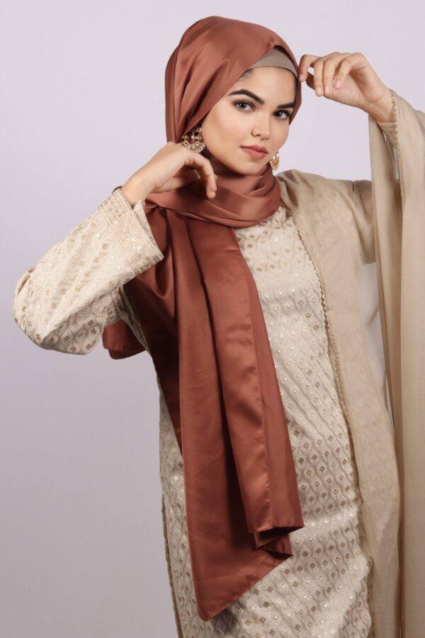 Copper Matte Satin Hijab
