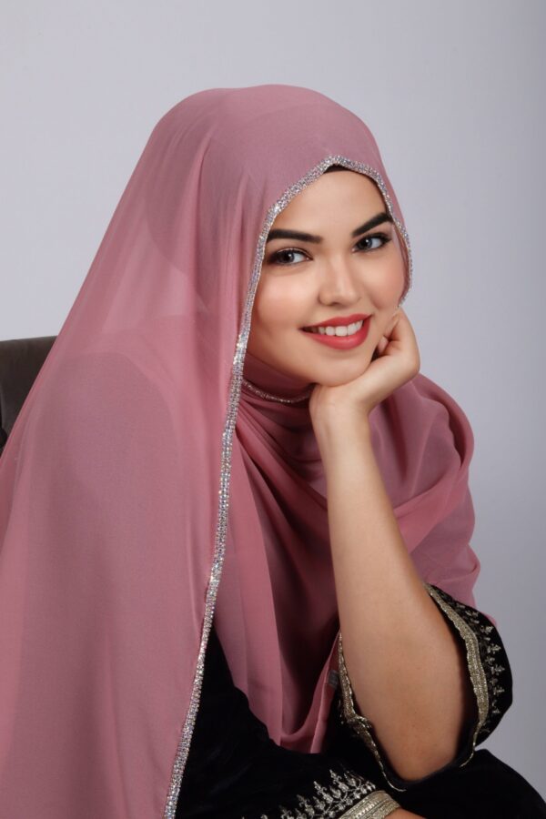 Pink Crystal Hijab