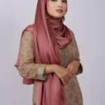 Rose Champaigne Muna Satin Hijab Image