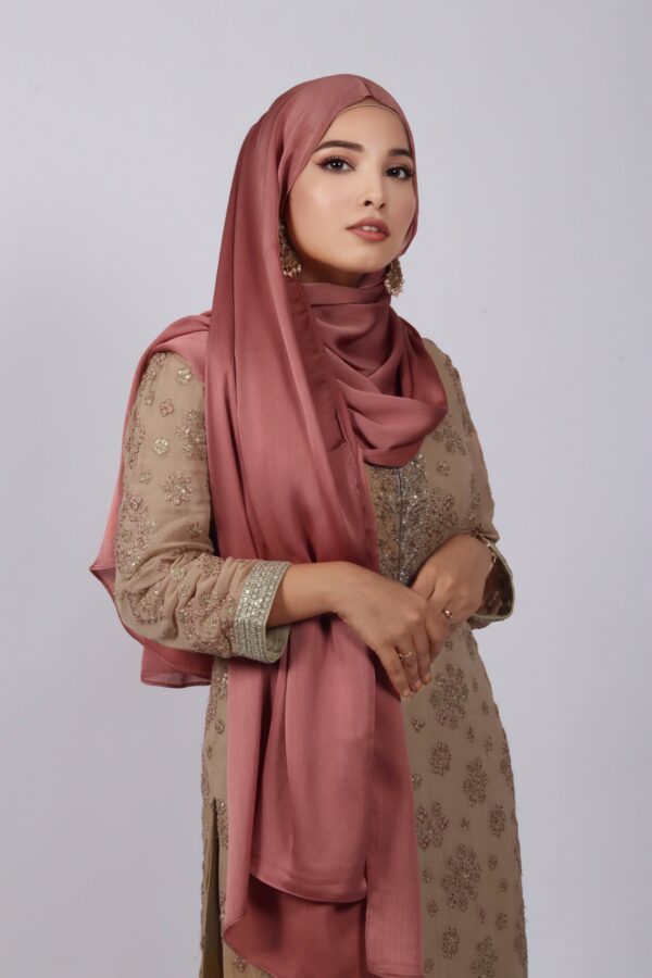 Rose Champaigne Muna Satin Hijab