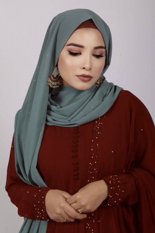 Mermaid Muse Glitter Chiffon Hijab