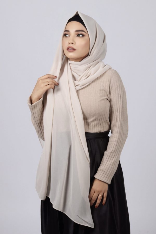 Cosmic Cream Premium Chiffon Hijab