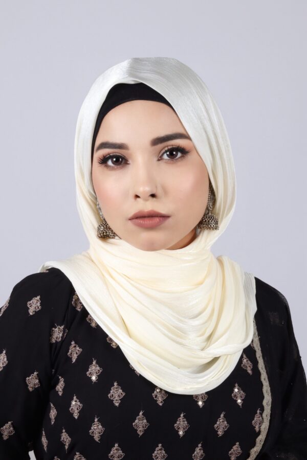 Light Gold Oranza Shimmer Hijab