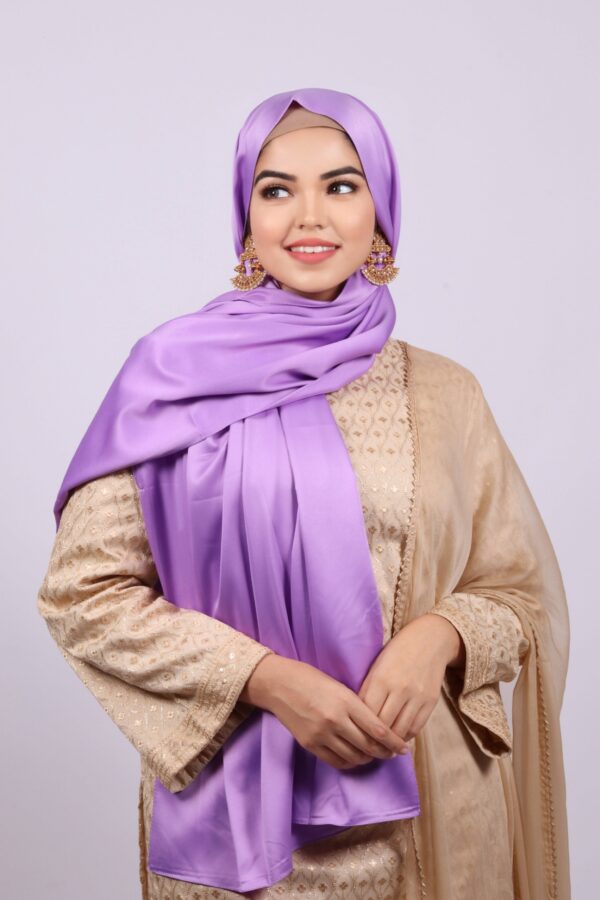Lavender Matte satin Hijab