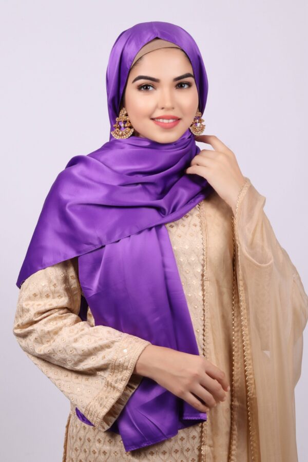 Royal Purple Matte Satin Hijab