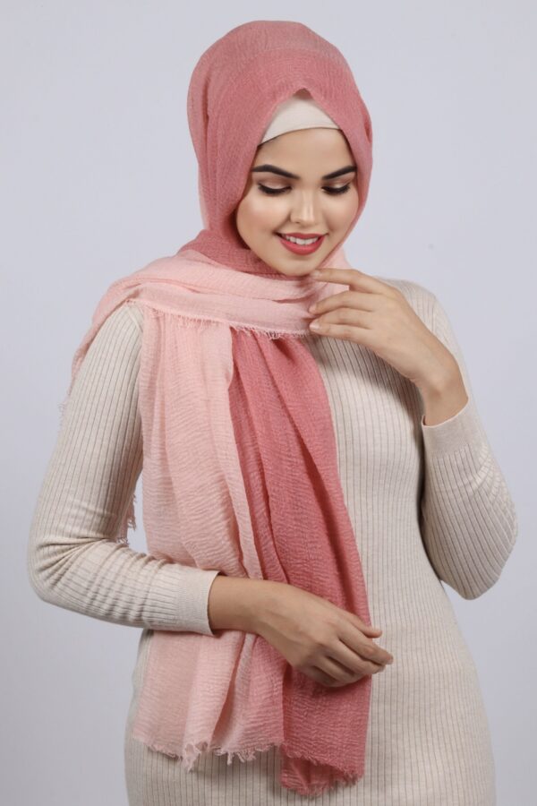 Pinkpanther Ombre Crinkled Cotton Hijab