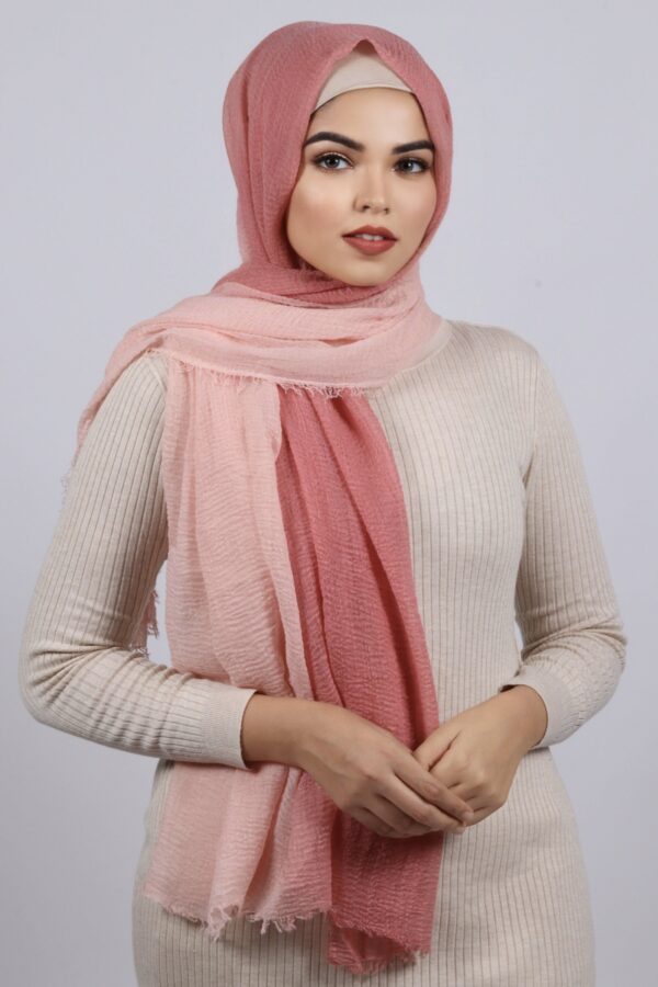 Pinkpanther Ombre Crinkled Cotton Hijab