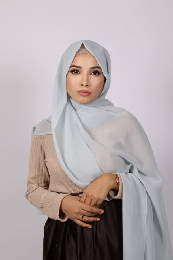 Powder Blue Premium Chiffon Hijab