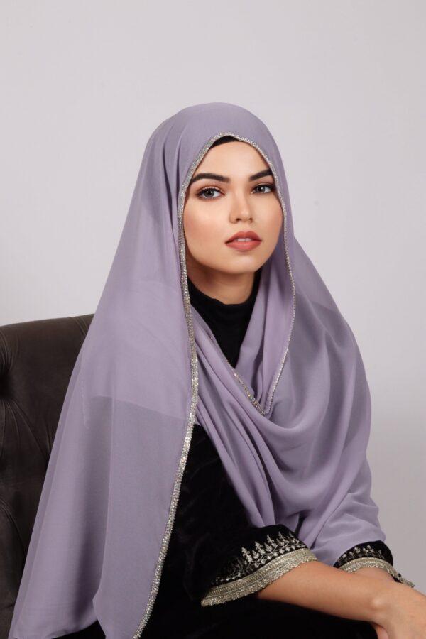 Lavender Crystal Hijab