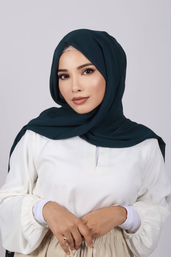 Bottle Green Premium Chiffon Hijab