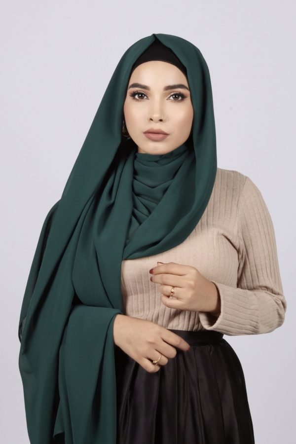 Hunter Green Premium Chiffon Hijab