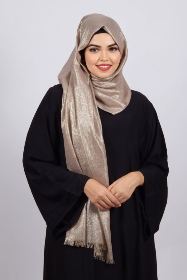 Light Gold Premium Zari Hijab