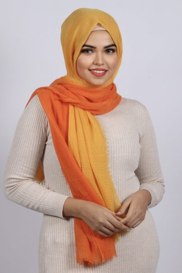 Sunburst Ombre Crinkled Cotton Hijab